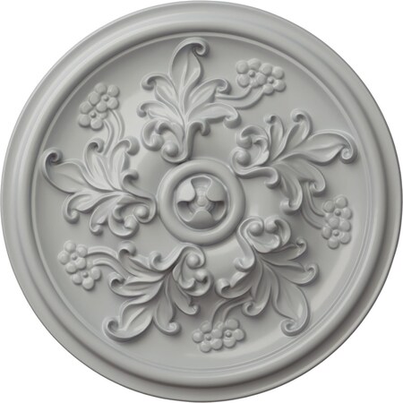Ekena Millwork Katheryn Ceiling Medallion (Fits Canopies up to 2 1/8"), Hand-Painted Frost, 14 1/2"OD x 2 3/4"P CM14KTFRF